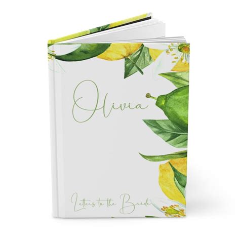 Lemon Bridal Shower Guest Book Letters To The Bride Book Etsy