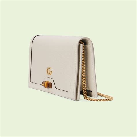 Gucci Diana Mini Bag With Bamboo In White Leather Gucci Us