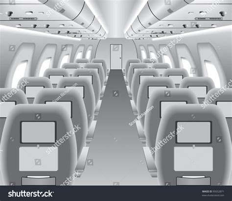 Aircraft Interior Stock Vector Illustration 95052871 Shutterstock