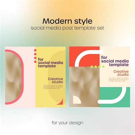 Premium Vector Modern Style Of Instagram Post Template Set