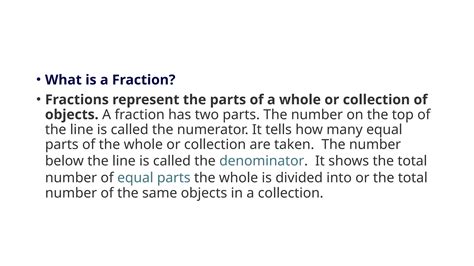 Fraction Definition Examples Types Pptx