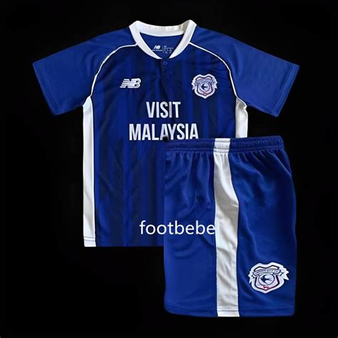 Maillot Cardiff City Enfant Domicile Bleu Footbebe