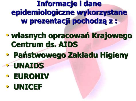 Sytuacja epidemiologiczna HIV AIDS w świecie w Europie w Polsce i w