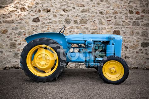 Vintage Blue Tractor Stock Photo | Royalty-Free | FreeImages