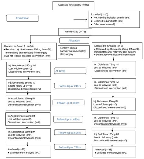 Consort Flow Chart Representing Recruitment Randomization And Follow