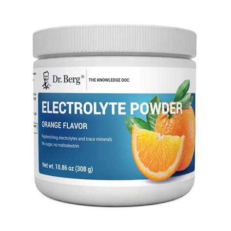 Dr Berg Electrolyte Powder Orange Hydration Powder 50 Servings