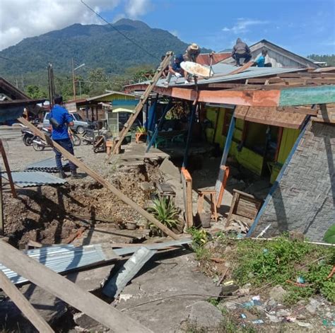 Pergeseran Tanah Di Lembah Seulawah Dua Usaha Jualan Keripik Rusak