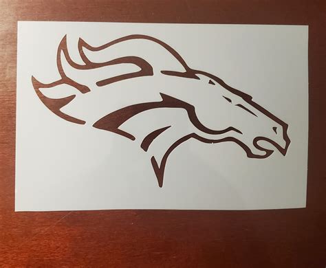 Denver Broncos Stencil | Etsy