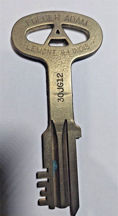 Vintage Folger Adam Prison Jail Cell Key 4613224654