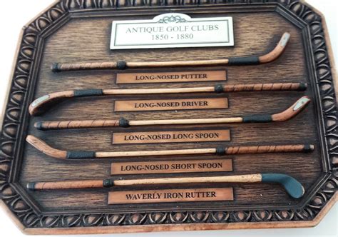 Golf Clubs Antique Golfing Irons On A Plaque Decorative Wall Etsy