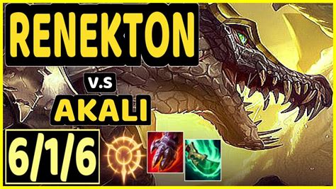 Broken Blade Renekton Vs Akali Kda Top Gameplay Euw Ranked