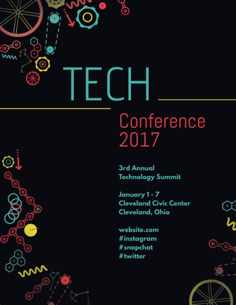 Technology Event Poster Template Postermywall