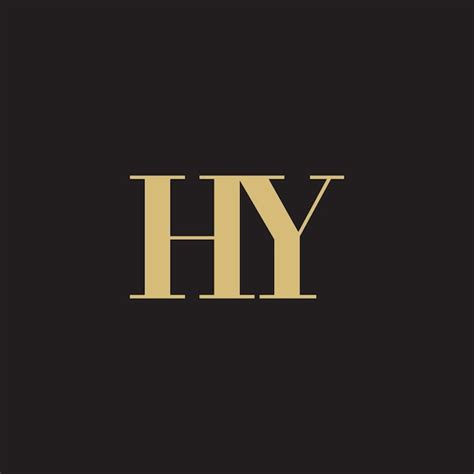 Premium Vector Hy Letter Logo Monogram H And Y Monogram Design Hy Initials Letter