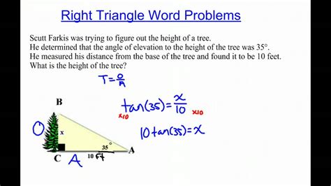 Right Triangle Trig Word Problems Pdf