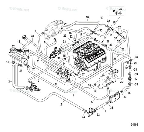 Mercruiser Sterndrive Gas Engines Oem Parts Diagram For Closed Cooling