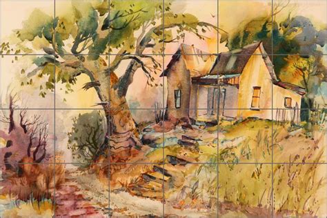 Tile Mural Backsplash Hill House By Warren Cullar Country Life Art