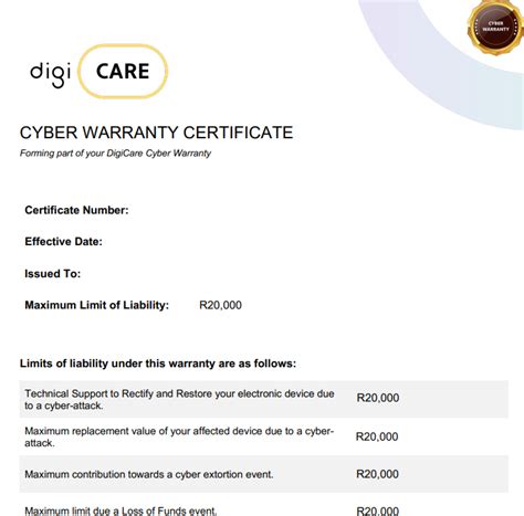 Your Digicare Cyber Warranty