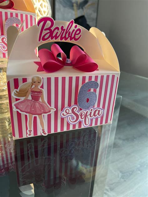 Barbie Party Favor Box Barbie Birthday Box Barbie Birthday Etsy