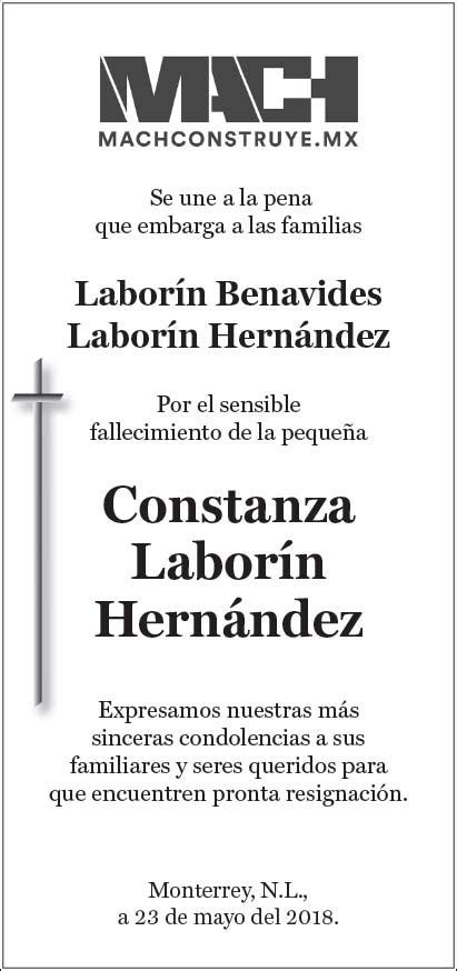 Constanza Laborín Hernández Obituario Esquela