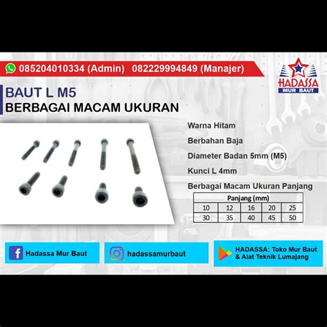 baut   berbagai macam ukuran hadassa