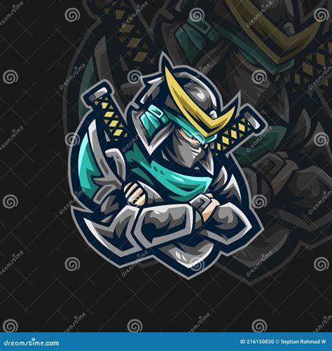 Samurai Warrior Logo Vector Illustration For Template Stock Vector