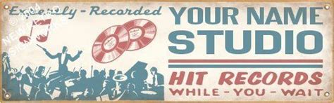 PERSONALIZED RECORDING STUDIO SIGNS Music Vintage retro | #25838578