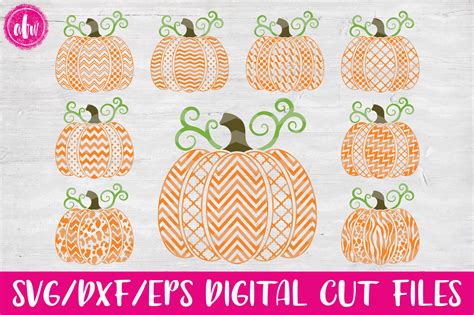 Halloween Pumpkin Bundle Svg Dxf Eps Cut File By Afw Designs