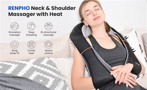 RENPHO Neck Massager With Heat Portable Shoulder Massager Deep Tissue