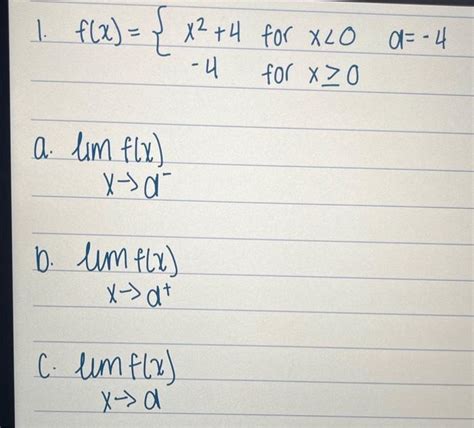 Solved 1 F X {x2 4−4 For X