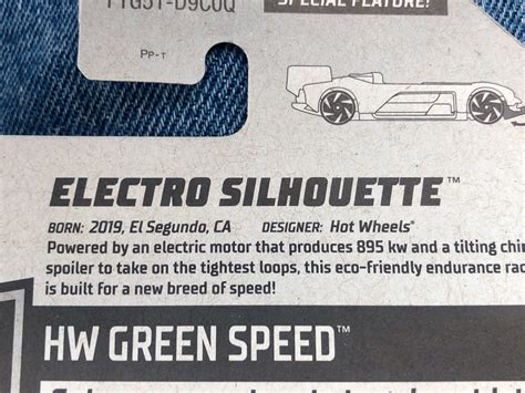 Hot Wheels New For 2019 Electro Silhouette Kroger Exclusive Green Speed