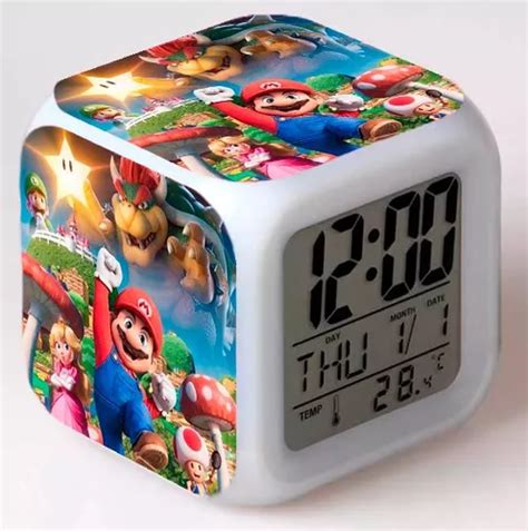 Reloj Despertador Mario Bros Luigi Bowser Peach hongo Envío gratis