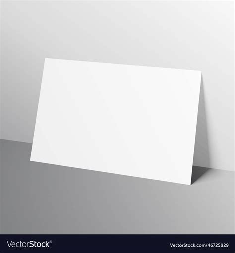 Trifold Brochure Mockup In Persperctive Style Vector Image