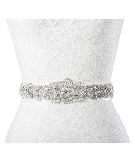 Rhinestone Belt Bridal Sash Applique Crystal Pearls Beaded Ivory