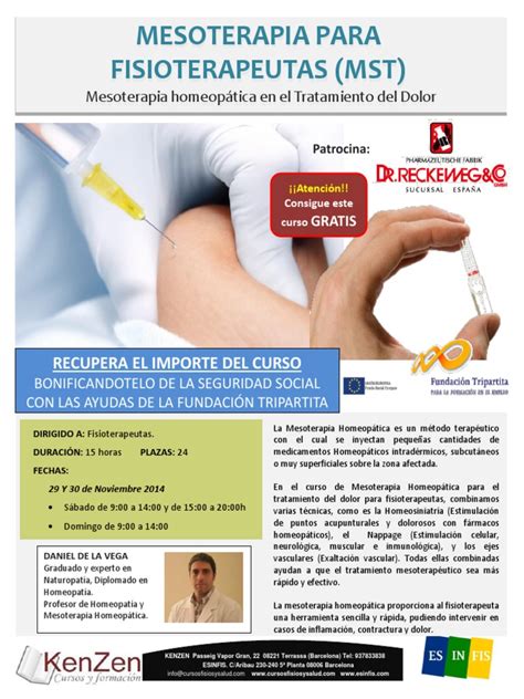 Mesoterapia Homeopática Para Fisioterapeutas Homeopatía Euro