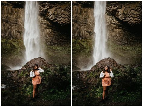 Arixell Waterfall Senior Portraits In The Gorge — Jasmine J