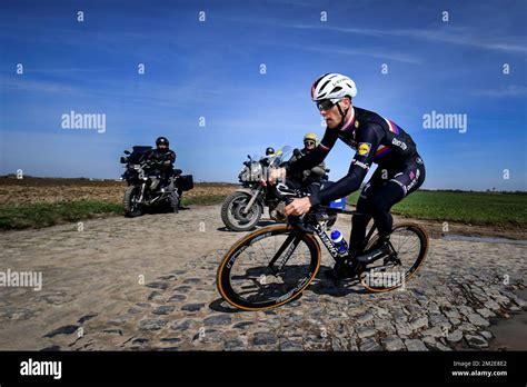 Czech Zdenek Stybar Of Quick Step Floors Pictured In Action During A