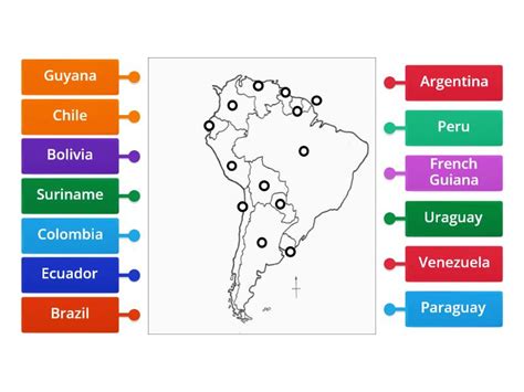 South America Political Map - Labelled diagram