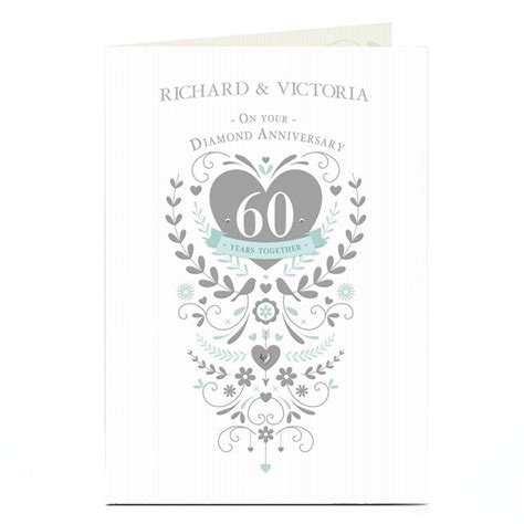 60th Wedding Anniversary Cards Diamond 60th Wedding Anniversary Cards