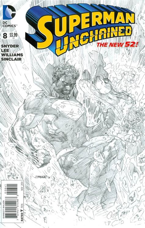 Superman Unchained 8 Cover F Incentive Jim Lee Sketch Cover