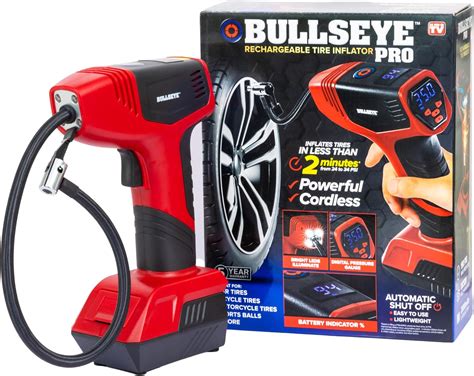 Bullseye Portable Air Compressor Tire Inflator Handheld Electric Air