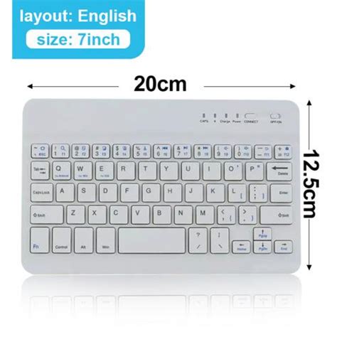 Teclado Sem Fio Magro Mini Do Teclado De Bluetooth De Polegadas