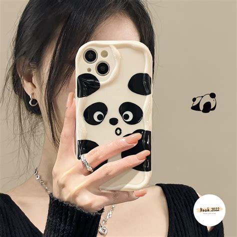 เคสโทรศัพท์มือถือ แบบนิ่ม ลายการ์ตูนแพนด้า 3d ขอบโค้ง สําหรับ Iphone 7