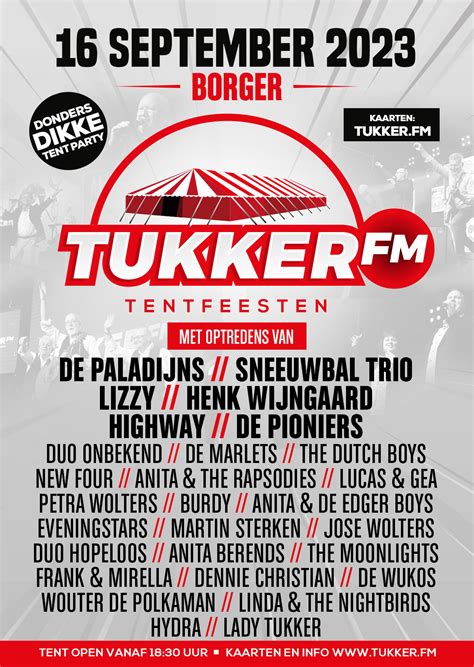 De line-up van het Tukker FM tentfeest in Borger zijn bekend! - Tukker FM