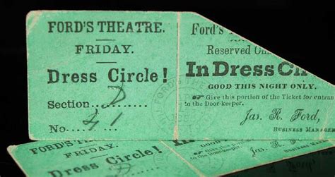 Rare Theatre Tickets From Lincoln Assassination Sold At Auction