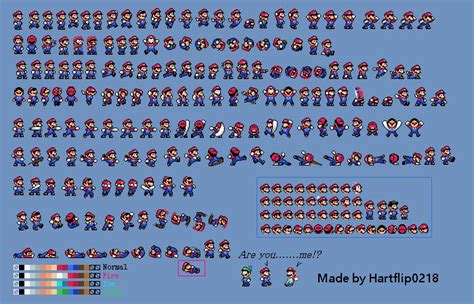 Custom Mario sprite sheet(ver.1) by Hartflip0218 on DeviantArt