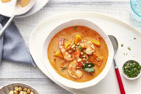 Soupe Thaïe aux Crevettes et à la Citrouille