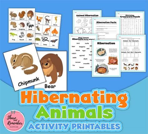 Hibernating Animals Activities Printables Share And Remember