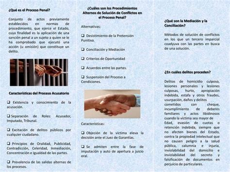 La Mediación Y La Conciliación En El Sistema Penal Acusatorio Ppt