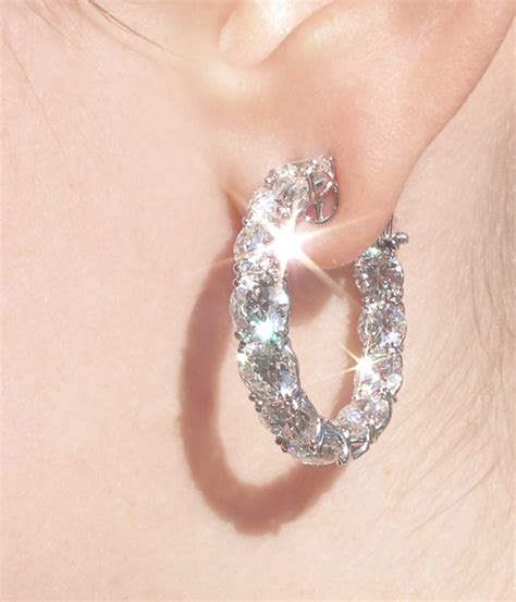 Gorgeous 1st Quality Diamond Hoop Earrings And Eternity Jewels