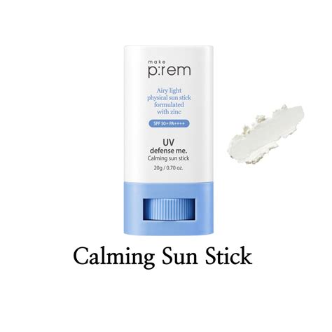Make Prem UV Defense Me. Calming Sun Stick SPF 50+ PA++++ 20g | Shopee ...